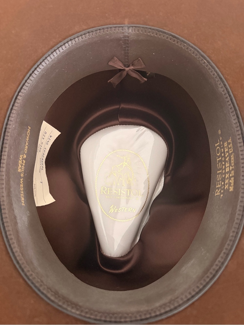Vintage Resistol XXX Beaver Chaparral Mink Western Cowboy Hat Size 7 USA Box - Picture 6 of 9
